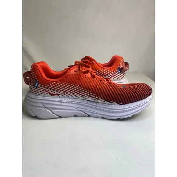 Mens Hoka Rincon 2 Red White Running Shoes Sneakers Fiesta Turkish Sea Size 8 - Picture 9 of 14